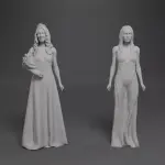 Carrie (1976 Movie) Sissy Spacek - 2 Figure Set - 1:24 Scale