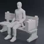 Forrest Gump - Seated on Bench and Standing - 2 Figure Set - 1:35 1:24