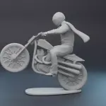 Evel Knievel - 6 Figure Motorcycle Sky Canyon Cycle - 1:24