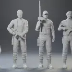 THE EXPENDABLES - Stallone Statham Arnold Dolph - 12 Standing or 8 Seated - 1:18