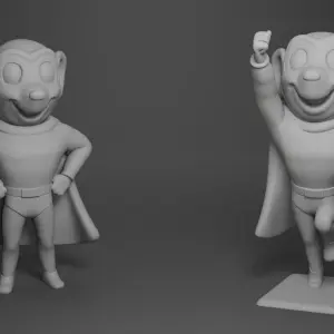 Mighty Mouse Cartoon TV Show 1960 2 Figure Set