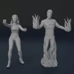Fantastic Four 4 - 4 Figure Set - 1:24
