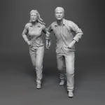 Twister Movie Jo's Truck 12 inches with Bill, Jo, Dorothy with Sensors 3D Print