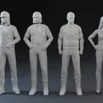 Lost in Space - Collision of the Planets - 8 Figure Set - 3D print - 1:24