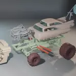The GIGAHORSE MAD MAX 3D Printed 1:24 Scale Multiple Parts