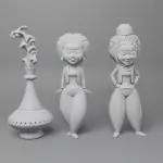 I Dream of Jeannie - Jeannie Evil Jeannie Major Nelson Set - 1:18