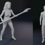 Star Trek Kirk Shahna 1:32 Gamesters of Triskelion 3D Print 9 Figures Chekov
