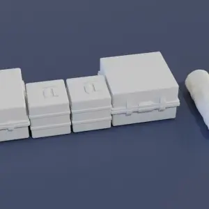 Lost In Space CHARIOT 1:35 OR 1:24 Luggage Set and Solar Shield 3D Printed