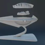 SMALLVILLE SHIP with BABY KAL-EL INFANT - 4 inches long