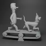 The Jetsons George walking Astro Hanna Barbera