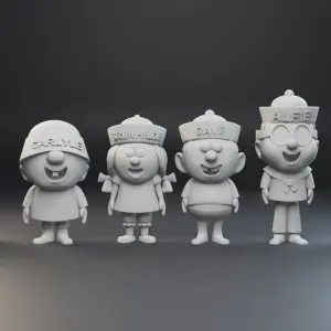Captain Crunch 6 Figure Set Cap'n Crunch Brunhilde Seadog Dave Alfie