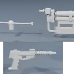 IDEAL CAPTAIN ACTION Flash Gordon 3-Piece Replacement Reproduction 3D Print SET