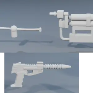 IDEAL CAPTAIN ACTION Flash Gordon 3-Piece Replacement Reproduction 3D Print SET