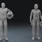 Battlestar Galactica - Starbuck and Apollo (landing party) - 3 figure set - 1:32
