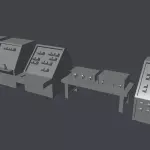 Batman - 1966 Bat Cave 15 Computer Set - 1:24