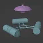 Lost In Space Jupiter 2 Fuel Barge - Haunted Lighthouse - 3D Printed