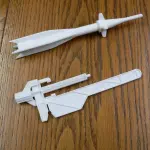 CAPTAIN ACTION SILVER STREAK IDEAL 4 PIECE SET - 2 Launcher Arms & 2 Rockets