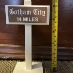 BATMAN GOTHAM CITY 14 MILES SIGNPOST 3D Printed 1:6 scale
