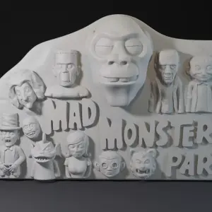 MAD MONSTER PARTY - 14 FIGURE SET - RANKIN BASS - 1:18