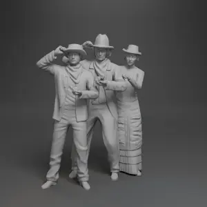 Back to the Future 3 - Doc Marty Clara CLOCK 6 Piece Set 3D Print 1:18 OR 1:24