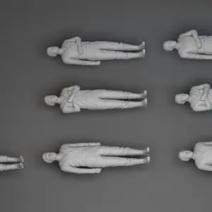 Planet of the Apes Astronaut 8 Figure Set 3D Printed with 4 Sleeping Chambers