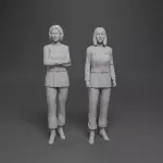 Star Trek - Chapel and Rand- 2 Figure Set 1:32 - Star Trek 6 Uniforms