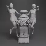 Lost in Space - Judy Penny and Robot - 2 Styles - Select 1 - 3D Printed 1:24