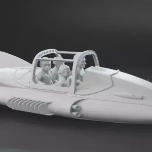 Gerry Anderson Supercar - 7 inches long - 5 Figure Set