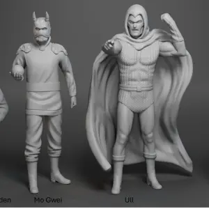 Doc Savage 3D Printed 10 Figure Set 1:18 (4") Cadwiller Ool Nero Da Thunder Ull