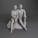 Lost In Space - John and Maureen - 2 Figure Set - 1:24