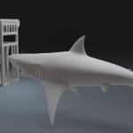Jaws - Hooper Shark Cage - 4 Piece Shark Attack Set
