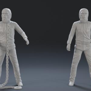 Planet of the Apes - Caesar Chains Weapons - 4 Figure Set - Bonus Armando - 1:35 1:24