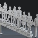 Brady Bunch - Staircase Figures - 2 Different Sets - 1:35