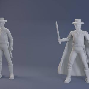 Zorro - 2 Figure Set - Guy WIlliams version - 1:35 1:24