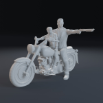 TERMINATOR 2 Arnold John Motorcycle Sarah T-1000 - 6 Figure Set 1:24