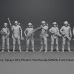 Aliens - 9 Colonial Marines and Ripley - 1:35