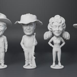 THE BEVERLY HILLBILLIES - 4 FIGURES - 1:24 1:18 1:12