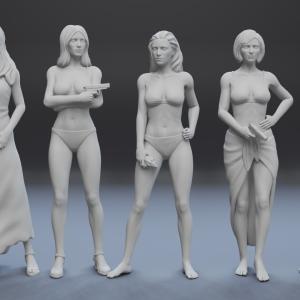 James Bond Women - 5 figure set - 1:18