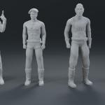 CAPTAIN ACTION LADY ACTION DR EVIL ACTION BOY 3D Printed 4 Figure Set 1:35 1:24 1:18