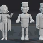 MAD MONSTER PARTY - 14 FIGURE SET - RANKIN BASS - 1:18