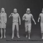 THE WARRIORS 4 Figure Set - Mercy Luther and 2 Baseball Furies - 1:24
