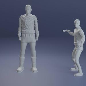 Lost in Space - The Ruler and Quano - 3D printed - 2 Figure Set