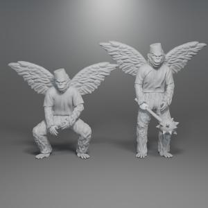 Wizard of OZ - Winged Monkeys - 2 Figure Set - 1:18 Scale