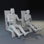 Batman and Robin - Seated - 2 Figure Set - 1:35 1:24