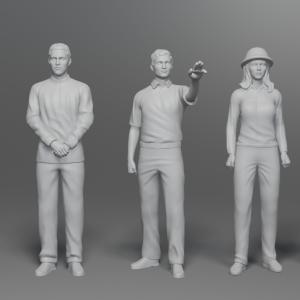 The Invaders Flying Saucer - 8 Figure Set - 1:35