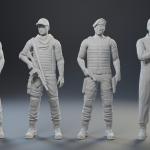 THE EXPENDABLES - Stallone Statham Arnold Dolph - 12 Standing or 8 Seated - 1:18