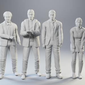 Sliders - TV Show - 4 Figure Set - 3D printed - 1:24