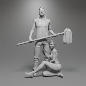 JOE DIRT and BRANDI - 2 Figure Set - 1:18