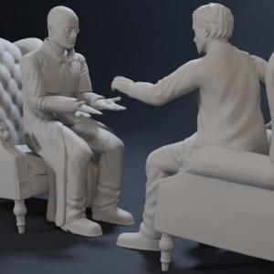 The Matrix Movie Figures Neo and Morpheus Red Pill or Blue Pill - 1:35