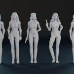 Charlies Angels - Kate Farrah Jaclyn Cheryl Shelly Tanya - 6 Figures - 1:24